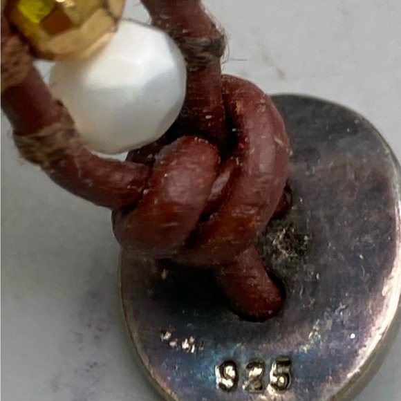 Chan Luu Turquoise Seed Beaded Bracelet 925 Leather - Picture 12 of 16